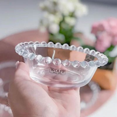 Kit 4 Tigelas para Sobremesa Wolff Pearl 180ml Bowls Vidro Servir Frutas Petiscos Doces