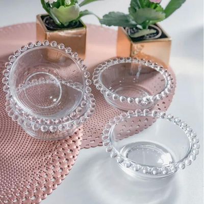 Kit 4 Tigelas para Sobremesa Wolff Pearl 180ml Bowls Vidro Servir Frutas Petiscos Doces