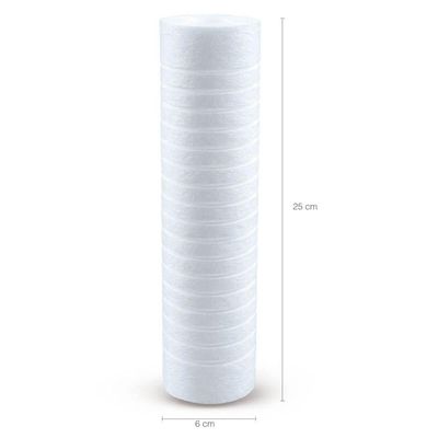Kit 2 Refil Acqua 230RH 9.3/4' POE Filtro Acquabios Caixa de Água Ranhurado