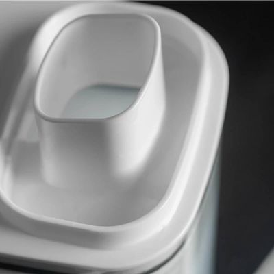 Kit 2 Dispenser para Amaciante e Sabão Líquido 2,3L Flow Bege com Tampa Medidora Ou