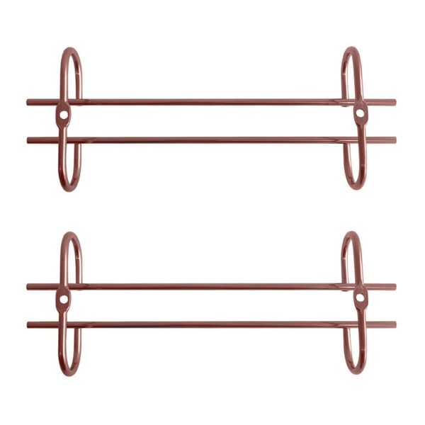 Kit 2 Porta Taças 25cm Rose Gold Suporte Organizador de Taças Suspenso Armário Bar Adega