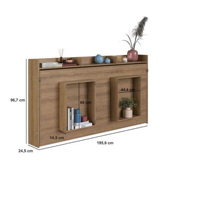 Cama de Solteiro Articulável Horizontal Mel Hanover MDP Dobrável Decoração Art In Móveis