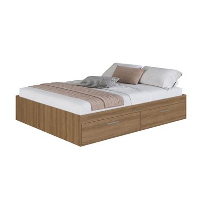 Cama de Casal Queen com 4 Portas Basculantes Organizadoras Mel MDP Tókio Art In Móveis