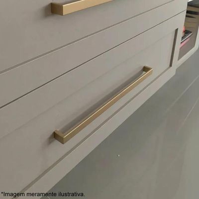 Puxador Oeiras Dourado 13,5cm Fosco para Gavetas Armários Zamac Torralba