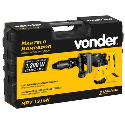 Martelo Rompedor Encaixe Tipo SDS Max 220V 1300W Vonder MRV 1315N