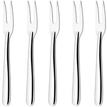 Kit 5 Garfos Trinchante para Churrasco 24,5cm Inox Utensílio Gourmet Carne Taumer