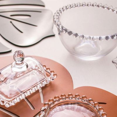Bowl Cristal 400ml Wolff Pearl Tigela Vidro Sobremesa Frutas Cereais Aperitivos