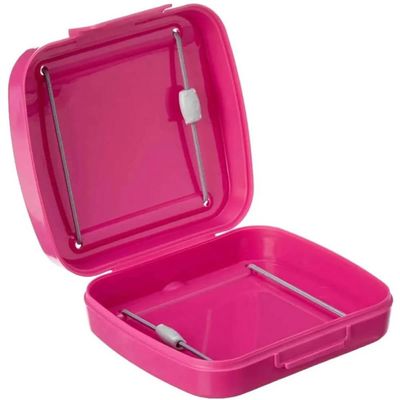 4 Porta Cotonetes Portátil Rosa para Viagem Elástico Interno Porta Acessórios Crippa