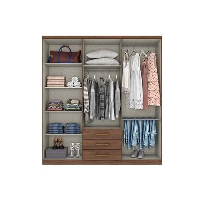 Guarda Roupa Solteiro 6 Portas e 3 Gavetas Caju DA136 Branco - Henn