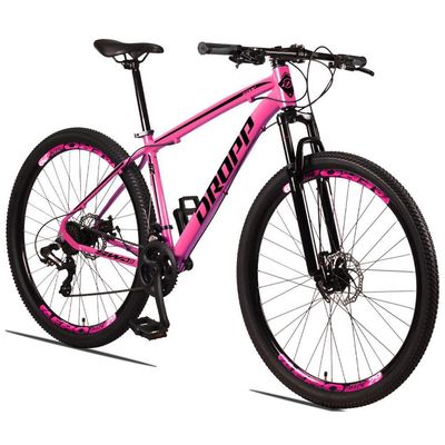 Bicicleta Aro 29 Dropp Sw 24 Vel Câmbio Shimano Quadro Alumínio Mtb - Rosa - 15 Rosa