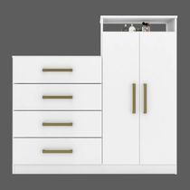 Cômoda 4 Gavetas 2 Portas 1 Nicho Latida - Branco