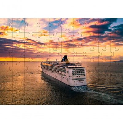 Kit 2 Quebra-cabeça Inclusivos Navios Em 24 Peças Grandes