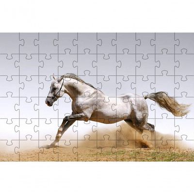 Kit 2 Quebra-cabeças Inclusivos 40 Peças Lindos Cavalos Para Mentes Inteligentes