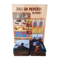 Jogo Da Memória Educativo Pinturas E Pintores Do Mundo De 10 Pares Em Mdf