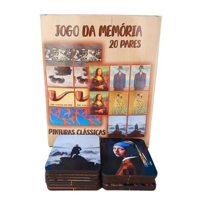 Jogo Da Memória Pinturas Clásssicas Do Mundo De 10 Pares