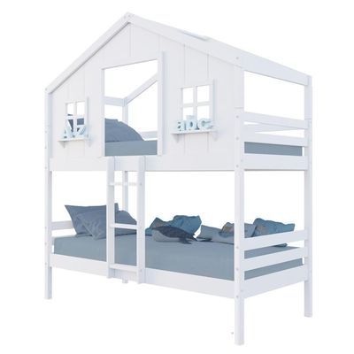 Beliche Casinha Dos Sonhos Madeira Maciça Branco Megamobilia