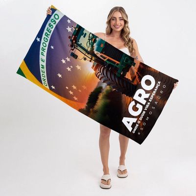 Toalha De Praia - Agro Suor E Esperança Trator