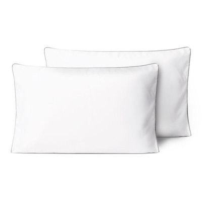 Kit 2 Fronhas Linea 50cm X 70cm Micropercal 200 Fios - Cinza