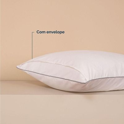 Kit 2 Fronhas Linea 50cm X 70cm Micropercal 200 Fios - Cinza