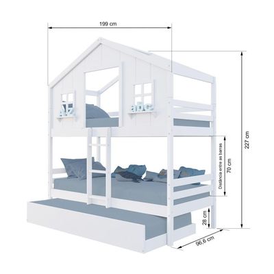 Treliche Casinha Dos Sonhos Madeira Maciça Branco Megamobilia