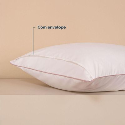 Kit 2 Fronhas Linea 50cm X 70cm Micropercal 200 Fios - Rose