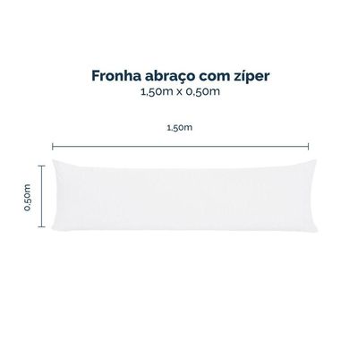 Kit 2 Fronhas Para Travesseiro De Corpo Slim 1,50cm X 50cm - Branco