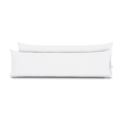 Kit 2 Fronhas Para Travesseiro De Corpo Slim 1,50cm X 50cm - Branco