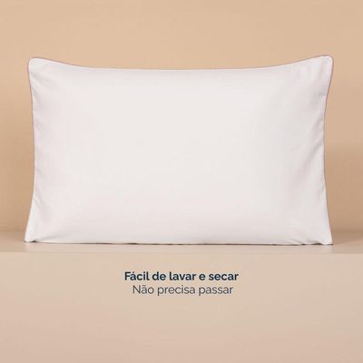 Kit 2 Fronhas Linea 50cm X 70cm Micropercal 200 Fios - Rose