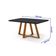Mesa De Jantar Bela 160x90cm Pés Madeira Tampo Vidro/mdf cast/preto