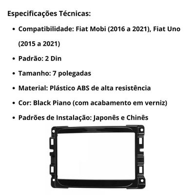 Central Multimidia Fiat Mobi Carplay Android Auto Bp