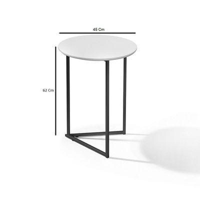Mesa Lateral Decorativo Redonda Luxo Jade