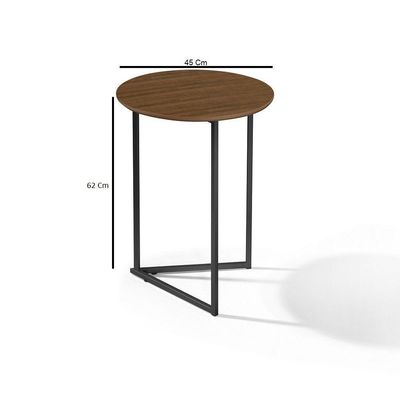 Mesa Lateral Decorativo Redonda Industrial Jade