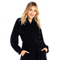 Roupão Longo Vairelli Lady Preto Tamanho M