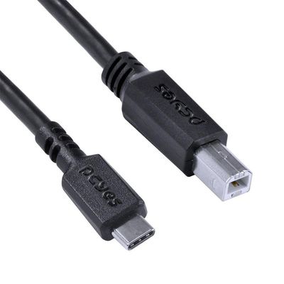 Cabo Usb Tipo C Para Usb B 2.0 1m Preto - Pucbp-1
