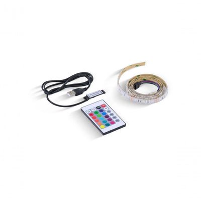 Fita De Led Vx Gaming Rgb Com Controlador Conexão Usb 60 Pontos De Led 1 Metro - Lru1