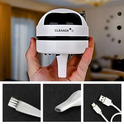 Robô Mini Aspirador Mesa Papa Migalhas Com Coletor Recarregável Usb