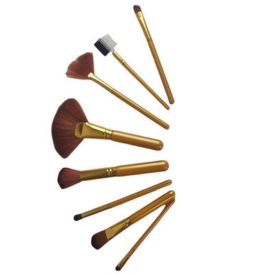 Pincel Kit 8 Peças Maquiagem Corretivo Sombra Base Make Up Profissional