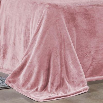 Cobertor Casa Scarpa Fênix Queen Sherpa Pele De Carneiro + Mantinha Flannel - Rosa