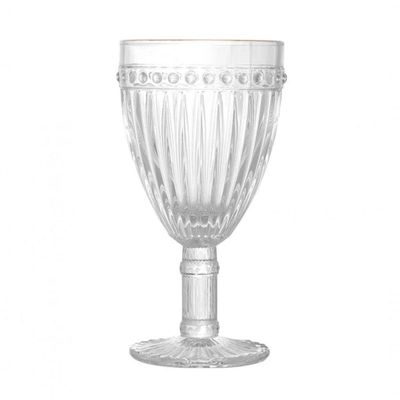 Taça De Agua De Vidro Filete Dourado Empire 325 Ml - Lyor