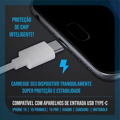 Carregador Turbo Branco Compatível Com Moto G30