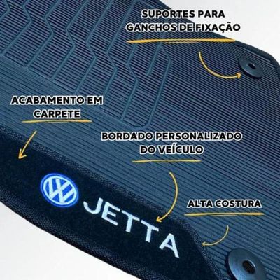 Tapete De Borracha Volkswagen Jetta 2018 Em Diante 3 Peças