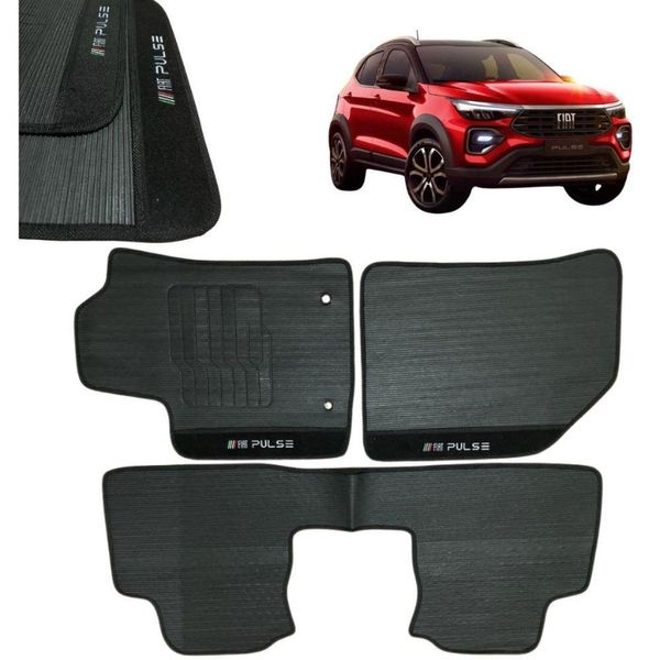 Tapete De Borracha Fiat Pulse 2022 2023 2024 3 Peças