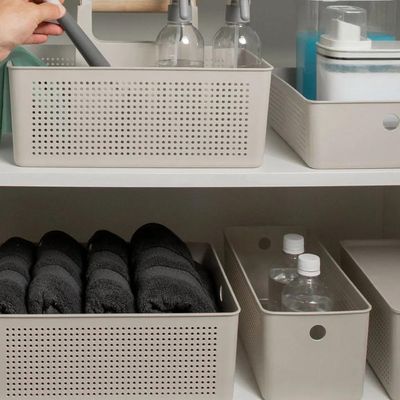 Kit 8 Caixas Organizadoras Multiuso 6,6L Cestos Retangulares
