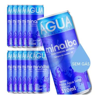 ÁGUA MINERAL SEM GÁS MINALBA GERANDO FALCÕES 269ML PACK-12UN