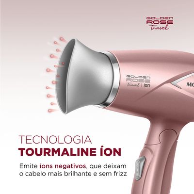 Secador de Cabelos Travel Golden Rose Mondial SC-47-GR Bivolt