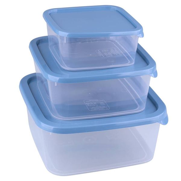 Conjunto 3 Potes Quadrado São Bernardo PO51/3 Sortido
