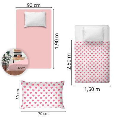 Jogo de Cama Infantil 150 Fios Fiori Solteiro  - Poliana (7766)