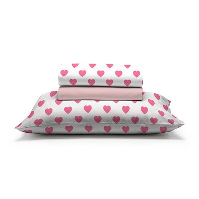 Jogo de Cama Infantil 150 Fios Fiori Solteiro  - Poliana (7766)