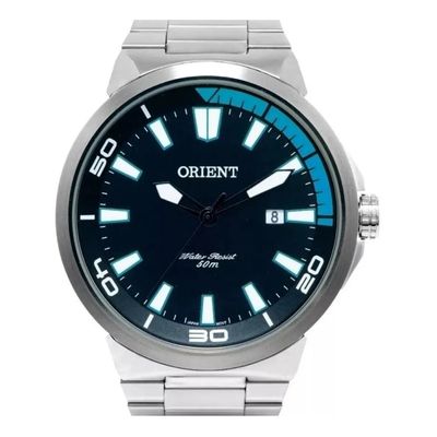 Relógio de pulso nalógico Masculino Orient MBSS1196A prateado
