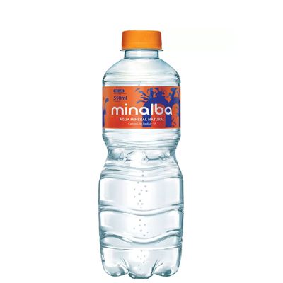 ÁGUA MINERAL MINALBA COM GÁS 510ML PACK COM 12 UNID